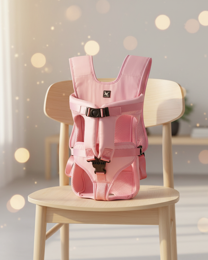 hunde-rucksack-fronttrage-pink-atmungsaktiv - lifestyle