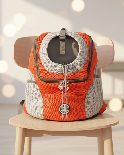 hunde-rucksack-fronttrage-rot - lifestyle