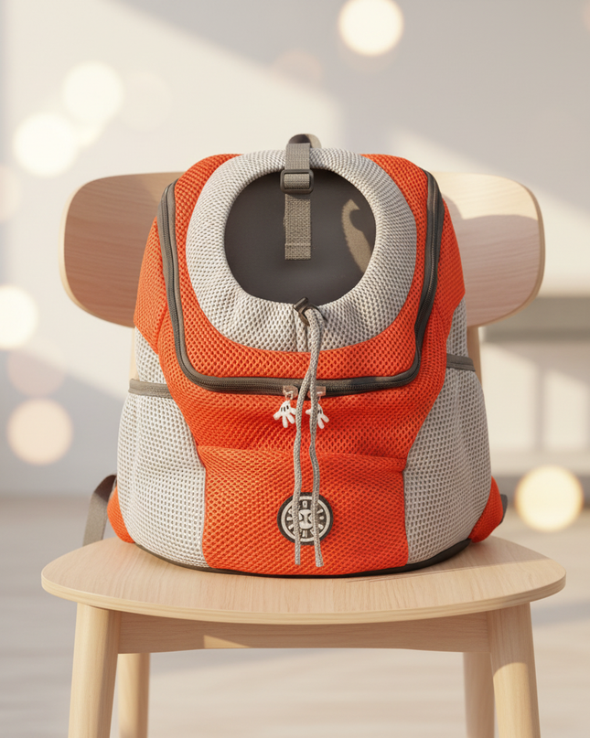 hunde-rucksack-fronttrage-rot - lifestyle