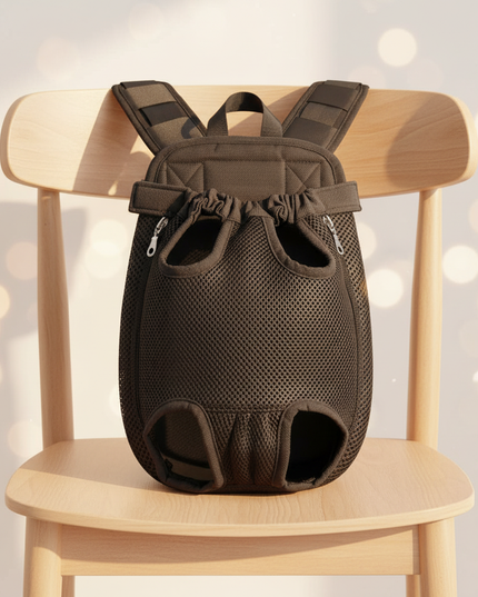 hunde-rucksack-fronttrage-schwarz - lifestyle
