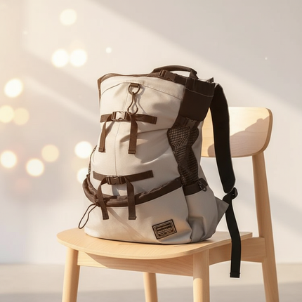 hunde-rucksack-grau-atmungsaktiv-wandern - lifestyle