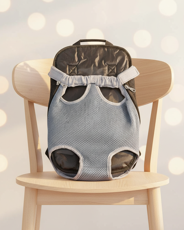 hunde-rucksack-grau-beinausschnitt - lifestyle