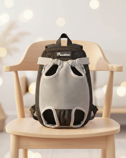 hunde-rucksack-grau-kleine-hunde-katzen - lifestyle