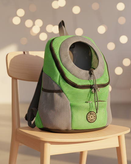 hunde-rucksack-gruen-atmungsaktiv - lifestyle