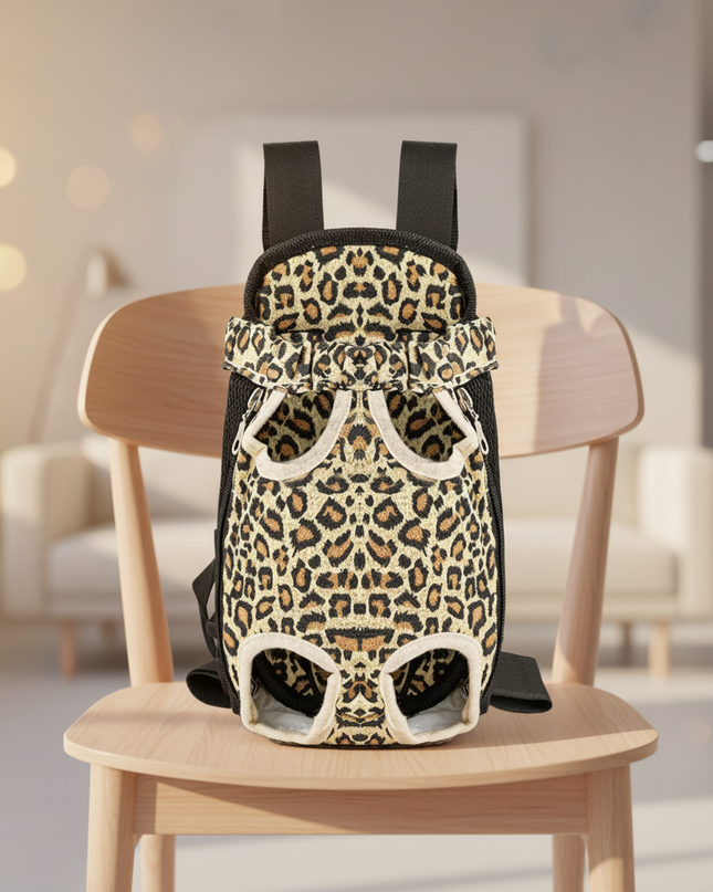 hunde-rucksack-leopard-netzfenster - lifestyle