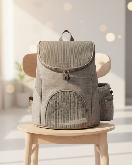 hunde-rucksack-mesh-grau-atmungsaktiv - lifestyle