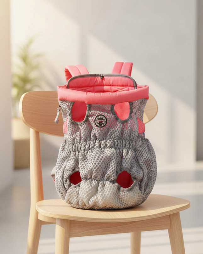 hunde-rucksack-oxfordstoff-kleine-tiere-pink - lifestyle