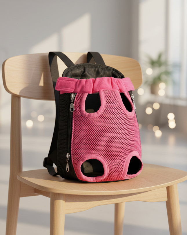 hunde-rucksack-rose-rot-camouflage-haltbar - lifestyle