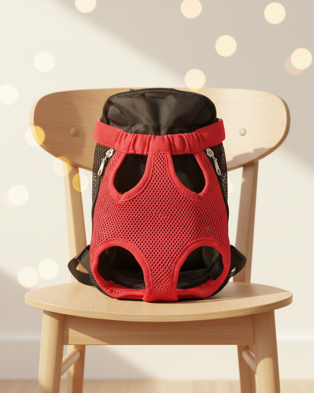 hunde-rucksack-rot-atmungsaktiv-kleine-tiere - lifestyle