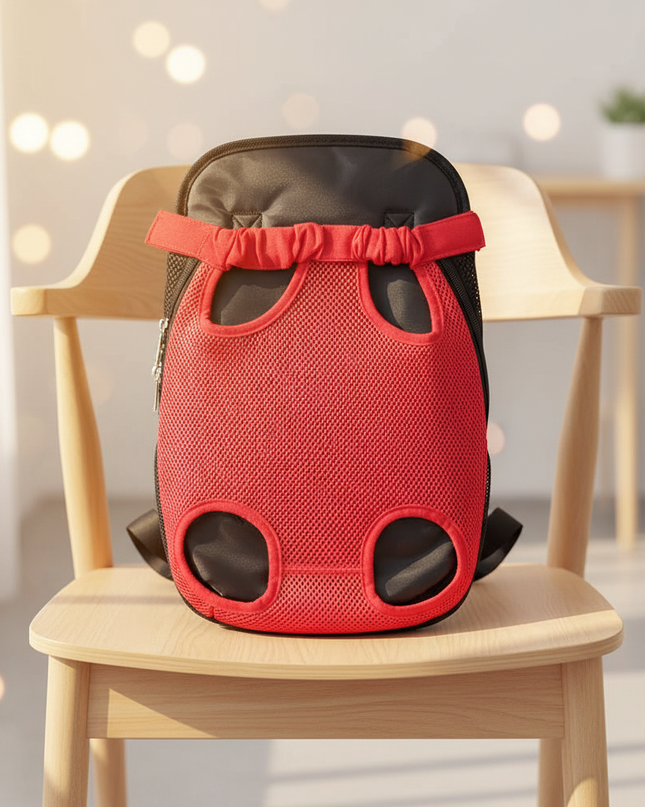 hunde-rucksack-rot-beinausschnitt - lifestyle