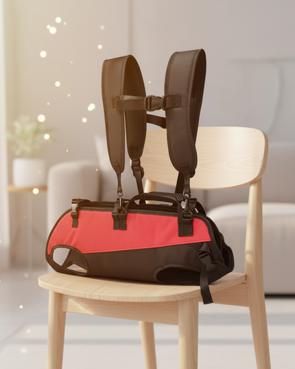 hunde-rucksack-rot-outdoor-wanderungen - lifestyle