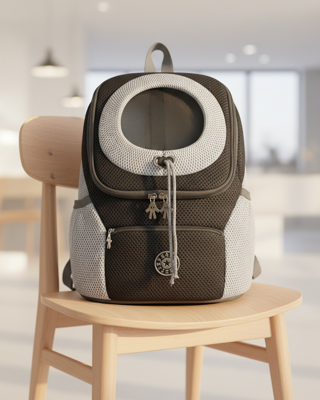 hunde-rucksack-schwarz-bequem-kleine-hunde - lifestyle
