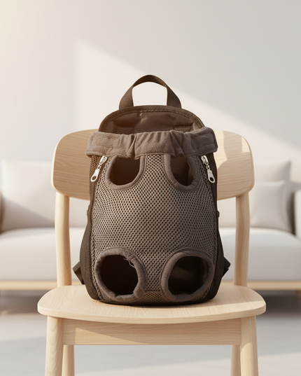 hunde-rucksack-schwarz-mesh-kleine-hunde-katzen - lifestyle