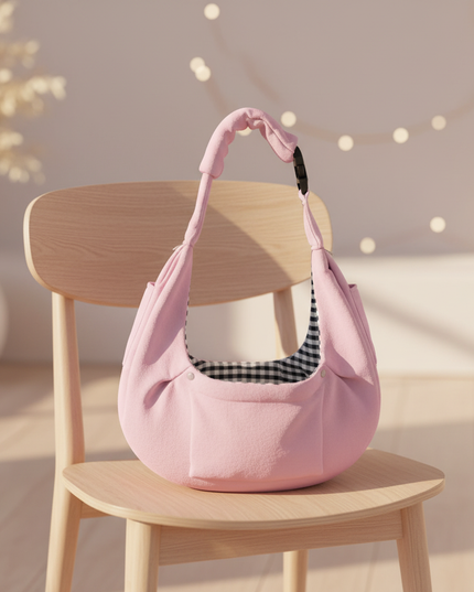 hunde-tragetasche-crossbody-rosa-kleine-hunde - lifestyle