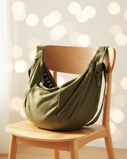 hunde-tragetasche-sling-armeegruen - lifestyle