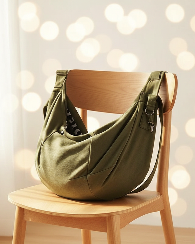 hunde-tragetasche-sling-armeegruen - lifestyle