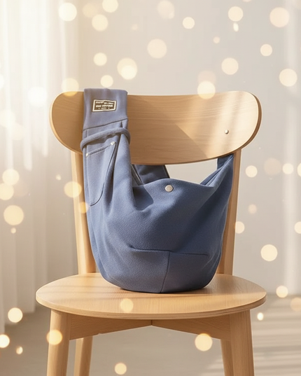 hunde-tragetasche-sling-blau - lifestyle