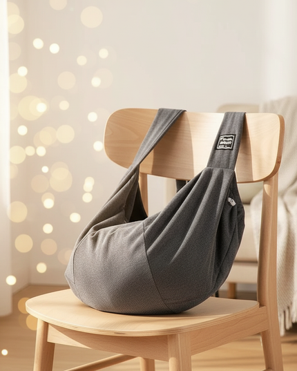 hunde-tragetasche-sling-dunkelgrau-2 - lifestyle