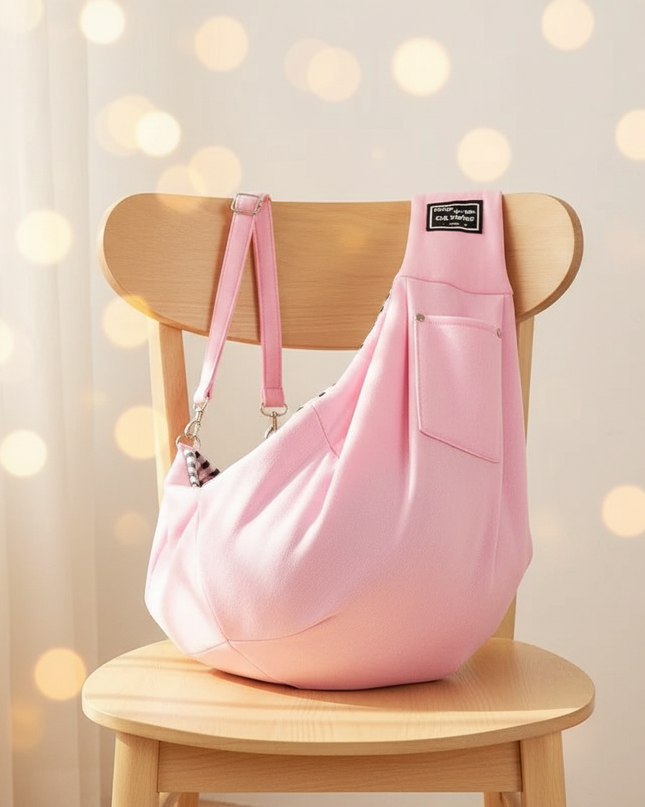 hunde-tragetasche-sling-pink - lifestyle
