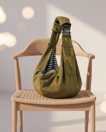 hundetasche-gruen-kleine-hunde - lifestyle
