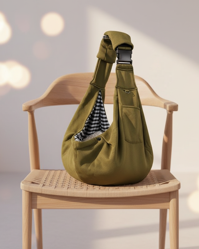 hundetasche-gruen-kleine-hunde - lifestyle