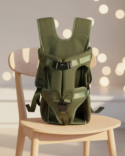 katzen-hunde-rucksack-gruen-atmungsaktiv - lifestyle