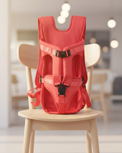 katzen-hunde-rucksack-rot-atmungsaktiv - lifestyle