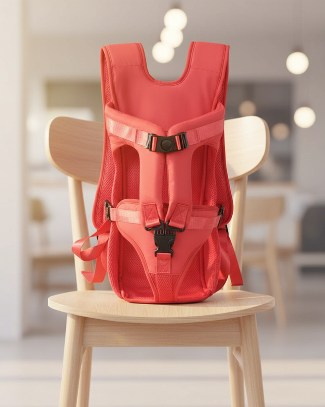 katzen-hunde-rucksack-rot-atmungsaktiv - lifestyle