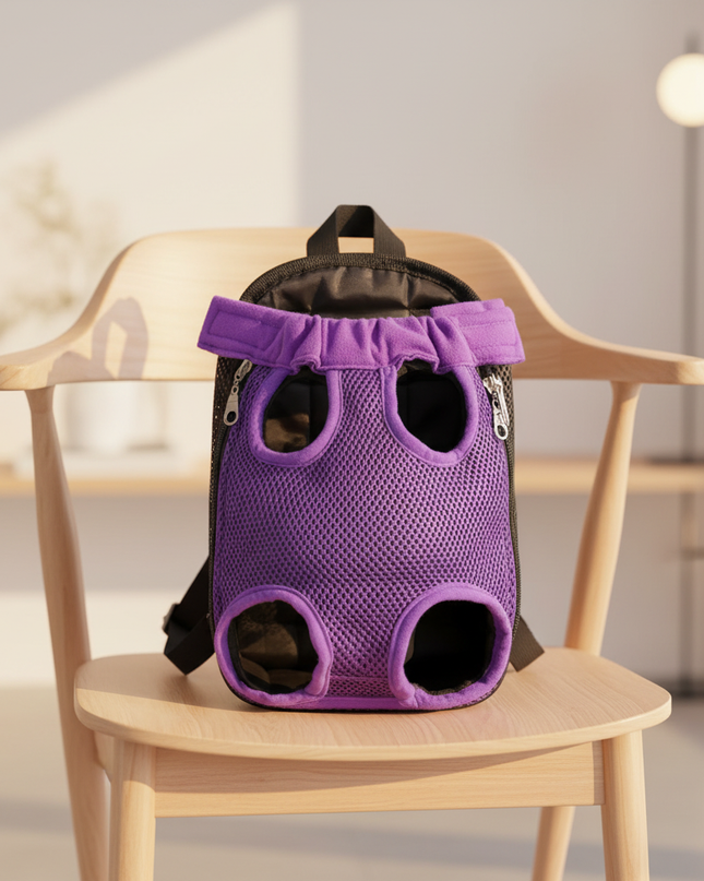 katzen-rucksack-lila-atmungsaktiv - lifestyle