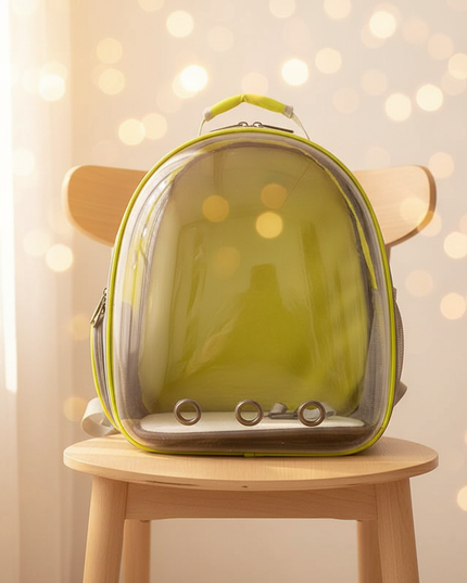 katzen-rucksack-transparent-gelb - lifestyle