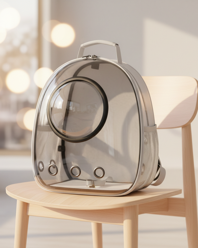 katzen-rucksack-transparent-grau - lifestyle