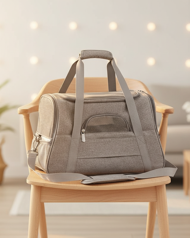 katzentragetasche-lila-oxford-stoff - lifestyle