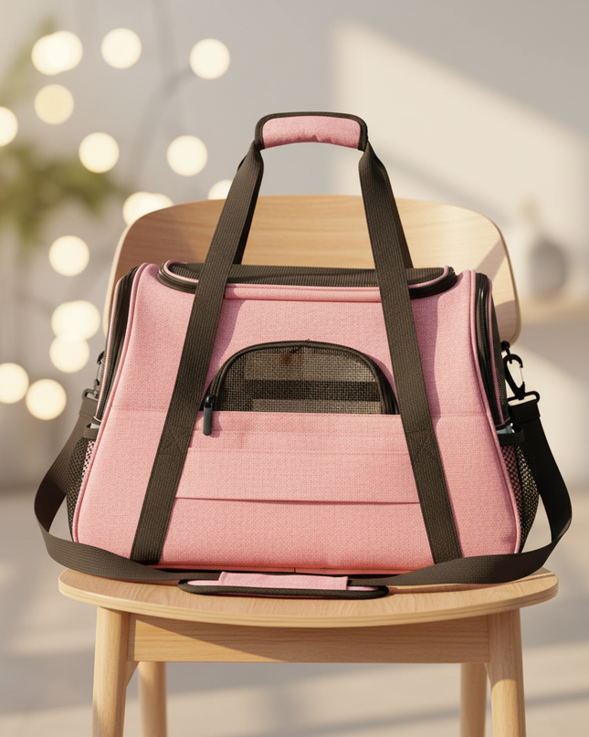 katzentragetasche-rosa-flugzeugtauglich - lifestyle
