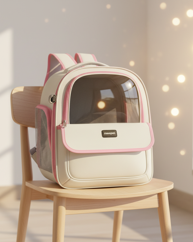 transport-rucksack-hund-katze-rosa-faltbar - lifestyle