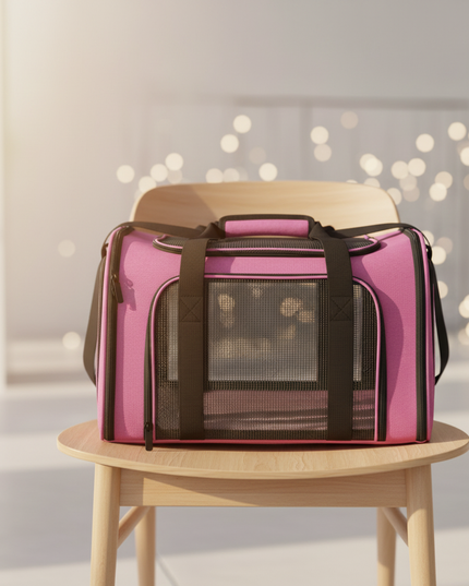 transporttasche-pink-faltbar-hunde-katzen - lifestyle