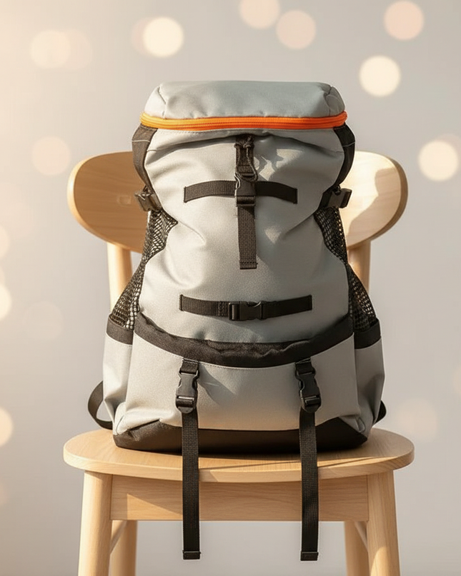 wander-rucksack-hunde-atmungsaktiv-grau - lifestyle